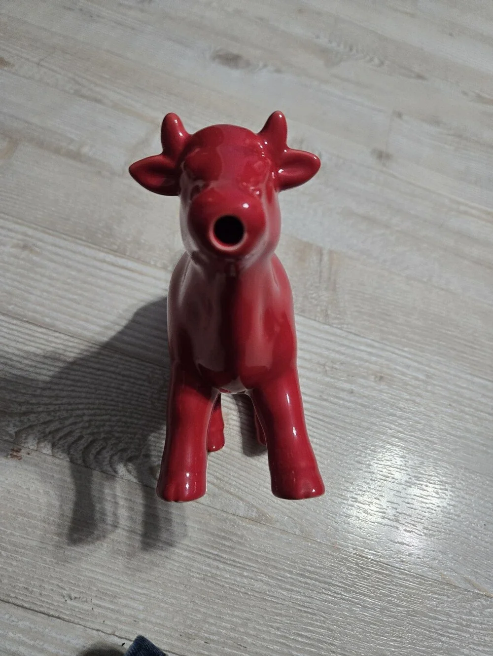 Food Network Red Stoneware Cow Creamer